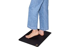 HOT HAVEN Earthing Grounding Mat for Feet, Energy, Pain Relief, Inflammation, Balance, Wellness - Earthing Mat for Home and Work - 15 Foot Earthing Mat Grounding Pad, Conductive Carbon - 24" x 16" (Gold Logo)