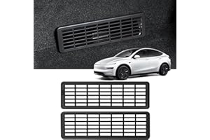Ermorgen 2PCS Air Vent Cover Compatible for Model Y Juniper 2025-2026 Rear Under-Seat AC Vent – Snap-On Protectors to Keep Ve