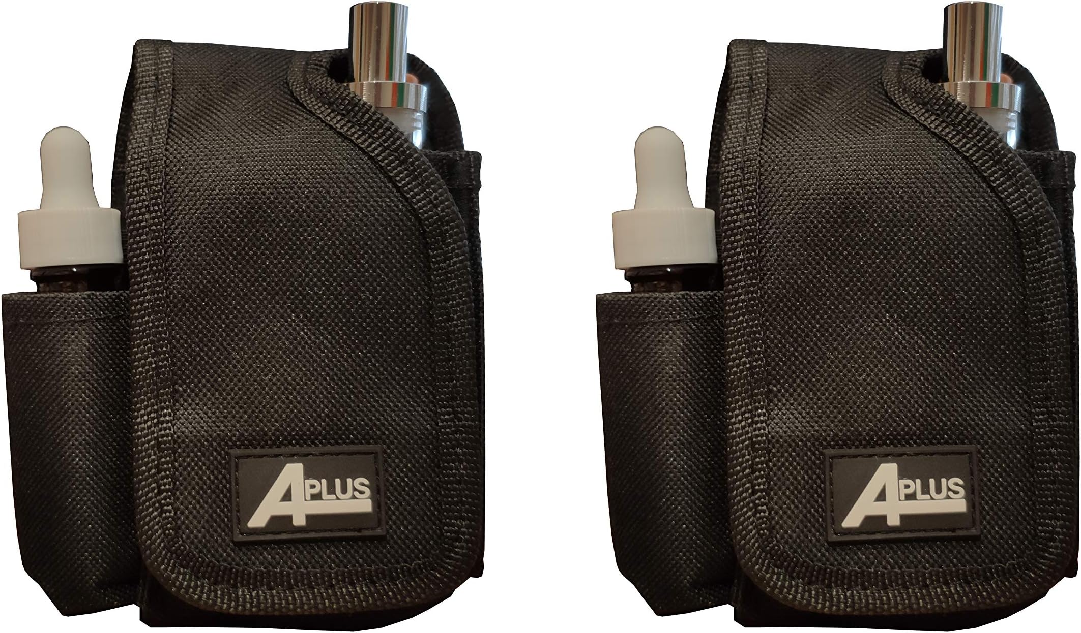 2 Pcs of Nylon Canvas Travel Carrying Case Vapor Pouch Storage Organizer Bag W/Belt Holster for Vape Mod (No Devices Included)