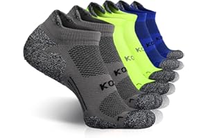 KOZR Ankle Socks Women,Running Socks Men with Cushion,Athletic Socks with Ankle Support,3/6 Pack