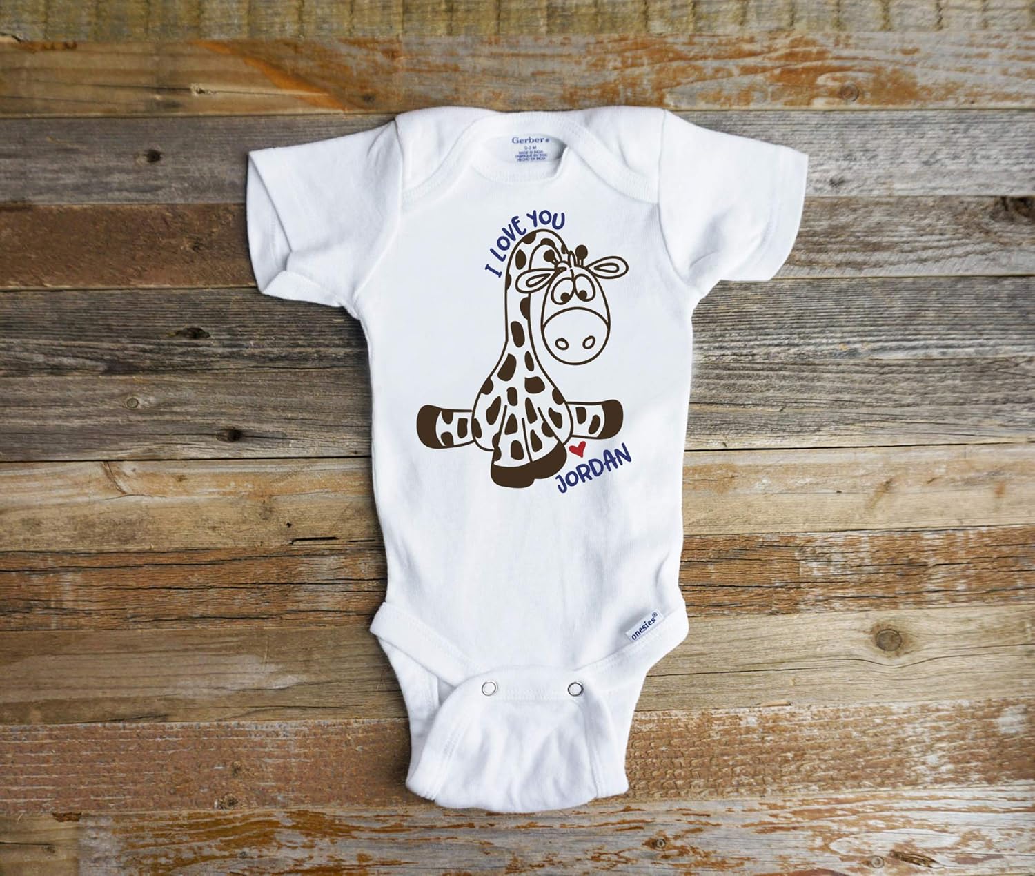 giraffe baby onesie