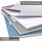 Pukka Pad A4 Refill Notepad 160 Pages 80GSM 8mm Ruled Tape Bound 4-Hole Pack 6 view 7