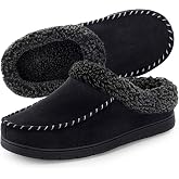 ULTRAIDEAS Men's Indoor Outdoor Slippers with Memory Foam | Birthday Gift for Men Father, Moccasin Clog House Shoes, Breathab