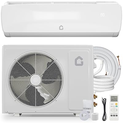 19 SEER2 Ultra-Quiet Mini Split AC | 9000 BTU 3-in-1 Cooling/Heating/Dehumidifier | 230V Inverter Heat Pump | 42dB Whisper Operation | 10ft Pre-Charged Line Set | White Modern Design