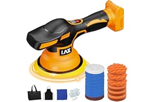 Car Buffer Polisher for Dewalt 20V MAX Battery(Tool Only), 8 Variable Speed, MAX 6800 RPM, 6 Inch Cordless Buffer Polisher fo