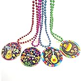 GZYSSL 24 Pcs Cinco de Mayo Bead Necklaces Mexican Fiesta Party Favors Decorations Cinco de Mayo Fiesta Themed Medal Beads Necklace Party Supplies