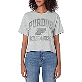 Purdue Boilermakers Vintage Worn Gray Officially Licensed Women's Crop Top