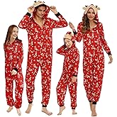 Adisputent Christmas Pajamas for Family Matching Cute Long Sleeve Couples Soft Sleepwear One Piece Funny Christmas Pjs Sets