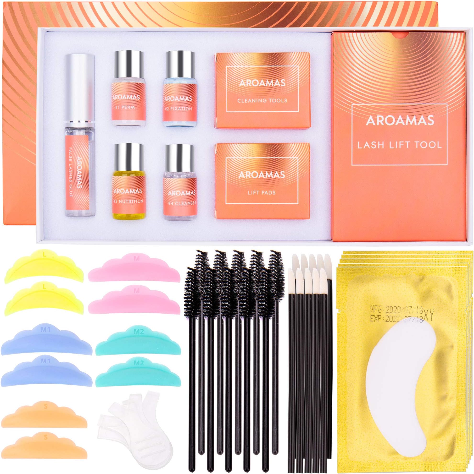 Aroamas Eyelash Perm Kit, Professional Eyelash Lash Extensions, Upgrade Lash Curling, Lash Lifts, Semi-Permanent Curling Perming Wave Suitable (Upgrade Lash Curling)