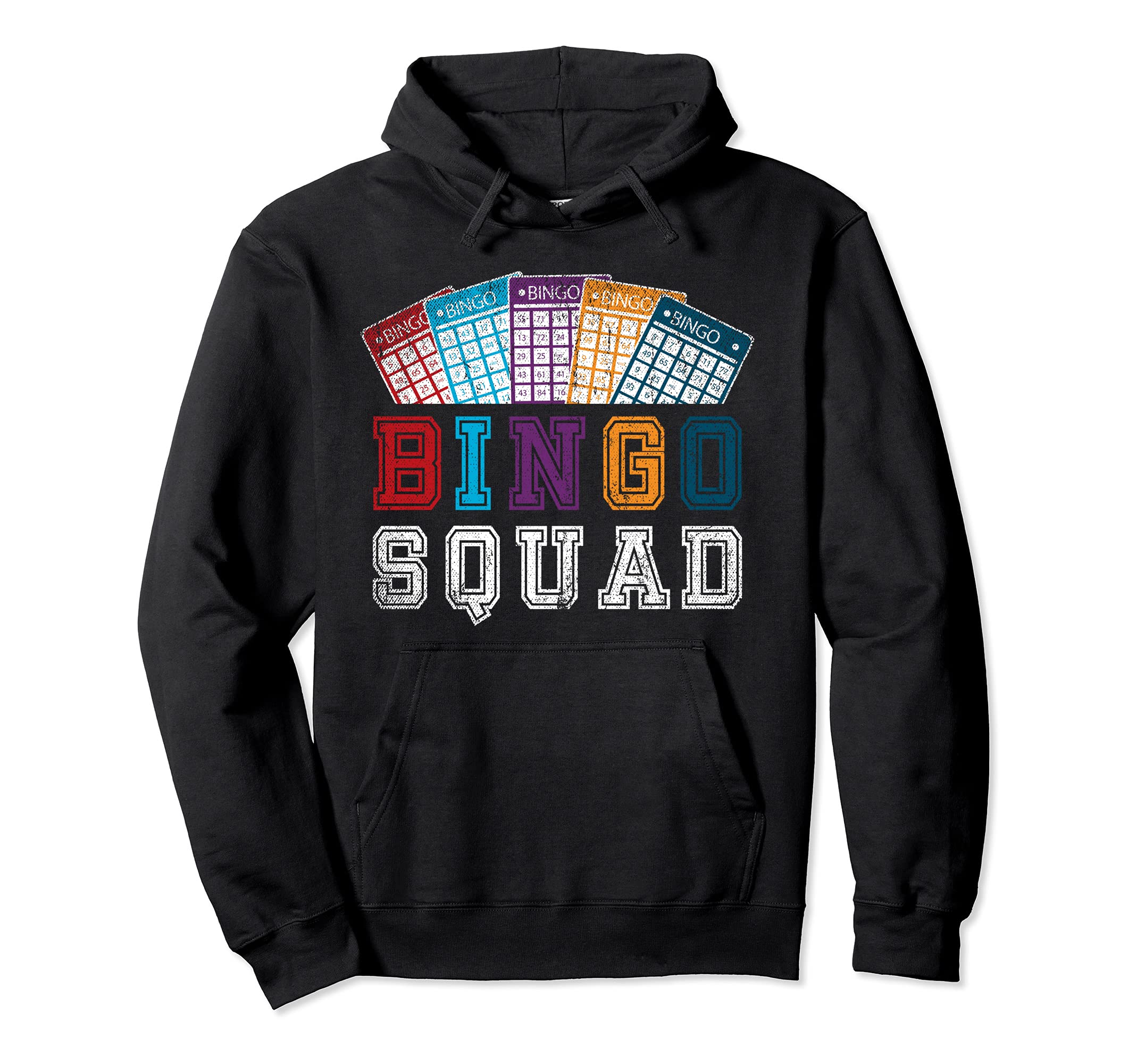 Bingo Squad Funny Bingo Caller Gift Gambling Lottery Bingo Pullover Hoodie