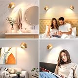 Mexllex 2 Pack Rechargeable Wall Lights 360° Rotatable Touch Battery Operated view 6