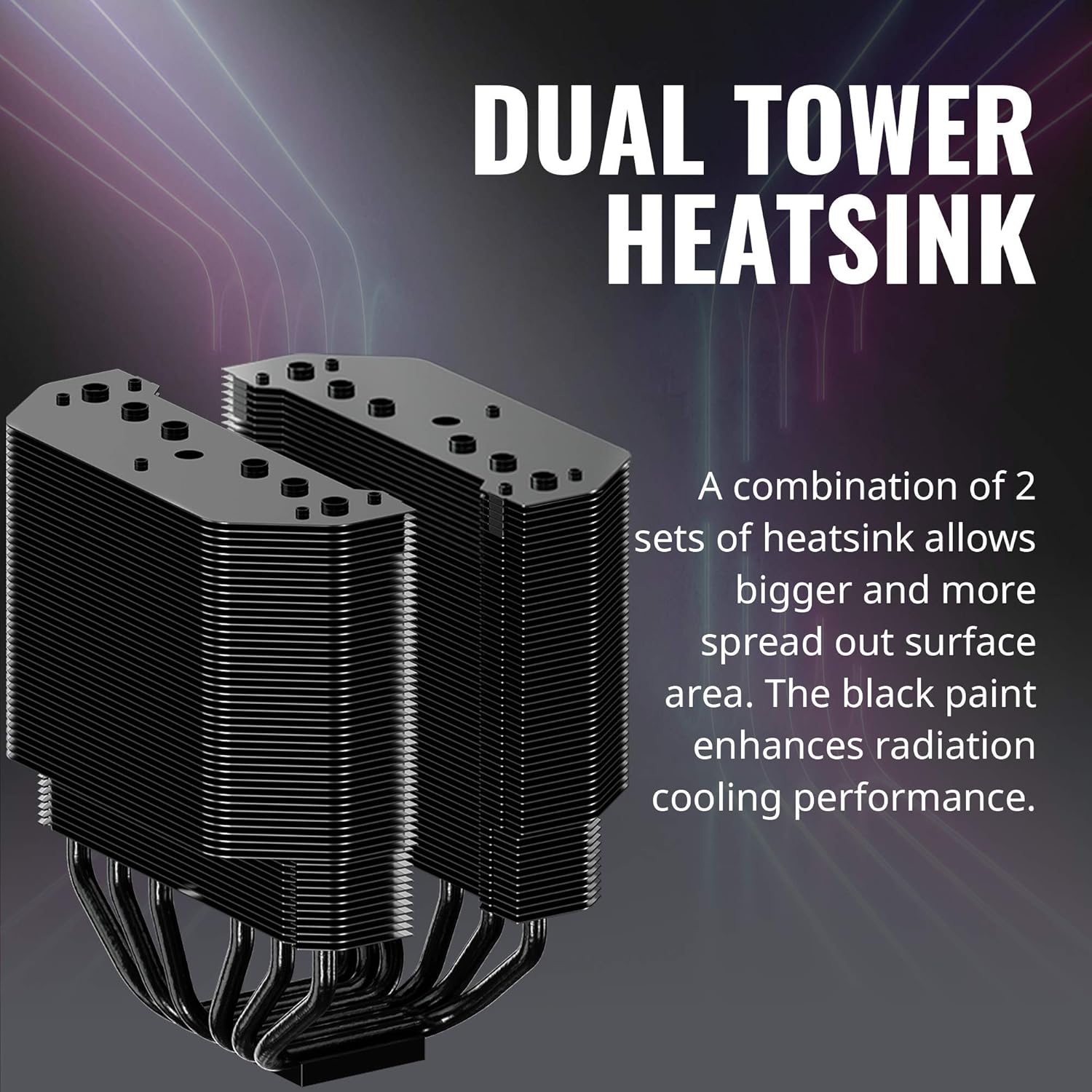 Cooler Master MasterAir MA620M Dual Tower ARGB CPU Air Cooler | MAM D6PN 120PA R1 | AYOUB - View #3