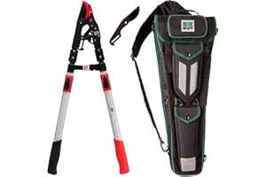 EZ Kut Tree Trimming Combo Kit – Includes 42" Extendable Ratcheting Lopper + Sling Pak Sheath + Bonus Replacement Blade – Heavy Duty Garden Tools Set, Pruning Shears for Thick Branches (Green Pack)