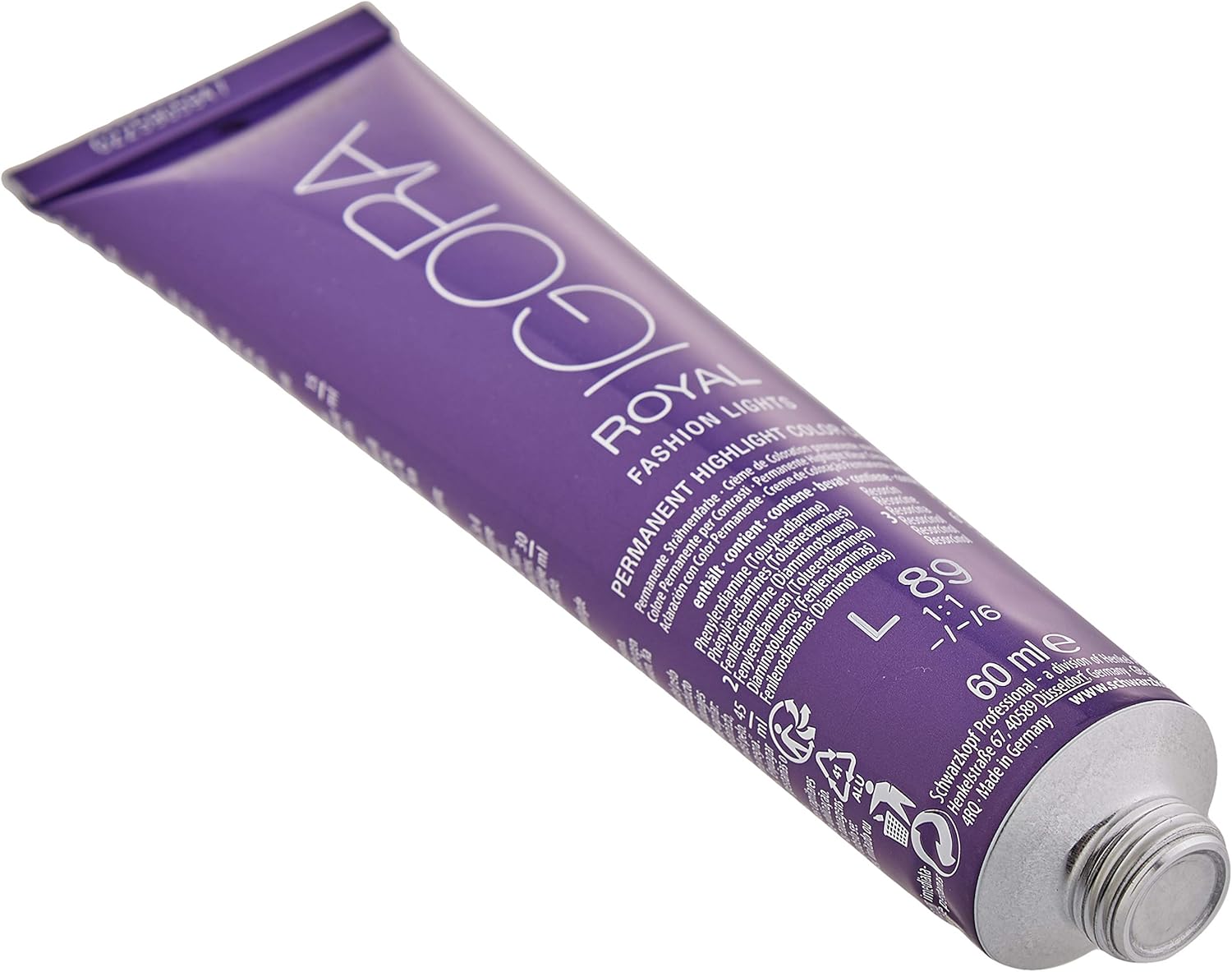 Schwarzkopf Professional Igora Royal Fashion Lights Permanent Highlight Hair Colour Cream, L-89 Red Violet - Image 4
