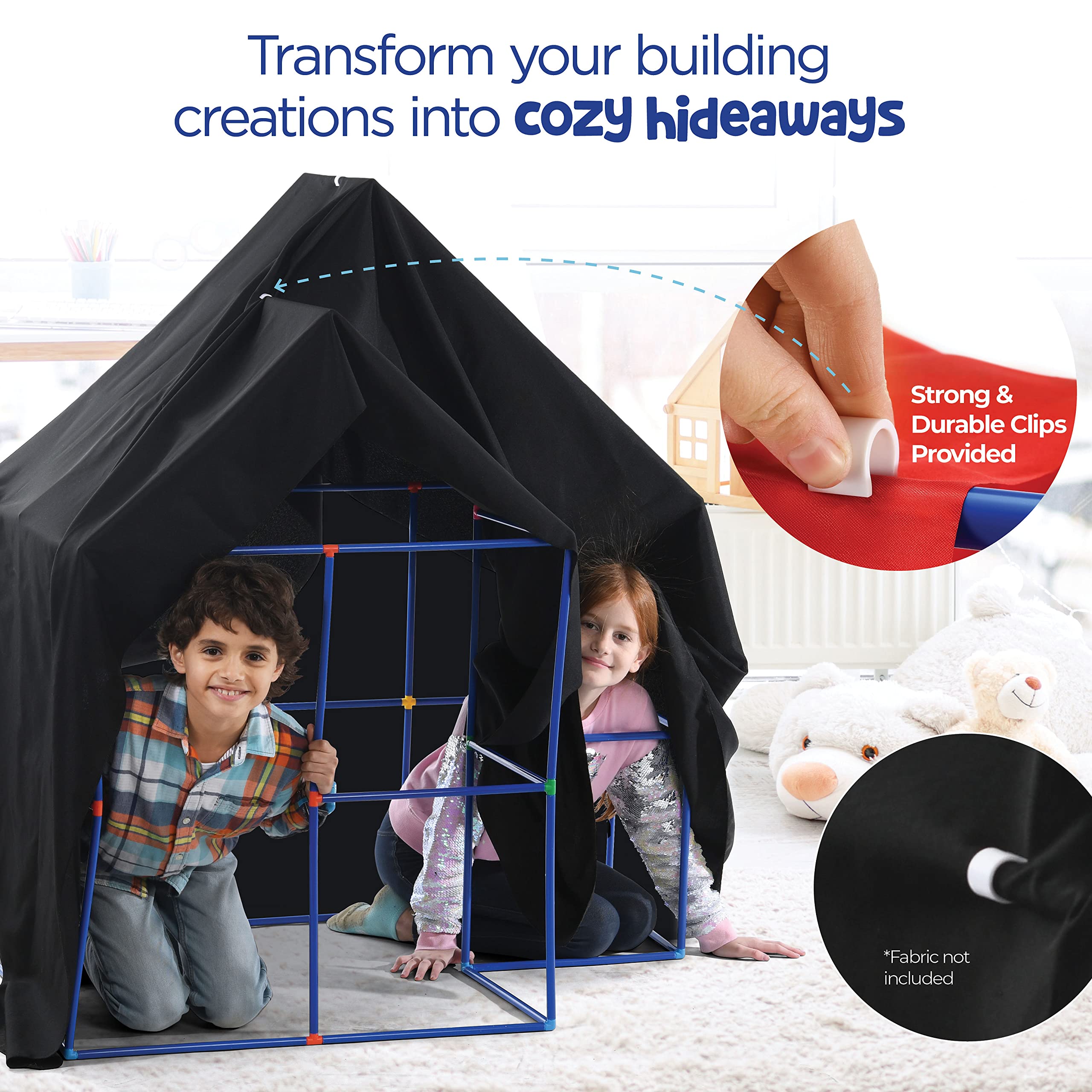 Fort-Building-Kit-for-Kids-510 Pcs Kids Fort- Creative Fort Building Toys for 5,6,7,8,9,10 Years Old Boy & Girls- Kids Gifts Toys, STEM Toys Tunnels Play Tent Indoor & Outdoor