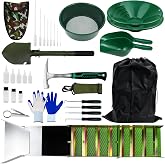 MACIFECI Gold Panning Kit with 50" Gold Sluice Box for Gold Mining, Gold Mining Tools Include Gold Pan, Gold Classifier, Gold Prospecting Equipment