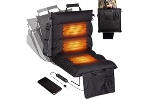 HOTHUGZ Heated Stadium Seats for Bleachers with Back Support and Cushion, 3-Temperature Control & Timer Heating Bleacher Chairs, Comfort Stadium Chair Portable Bleacher Seat for Sports Events Outdoor