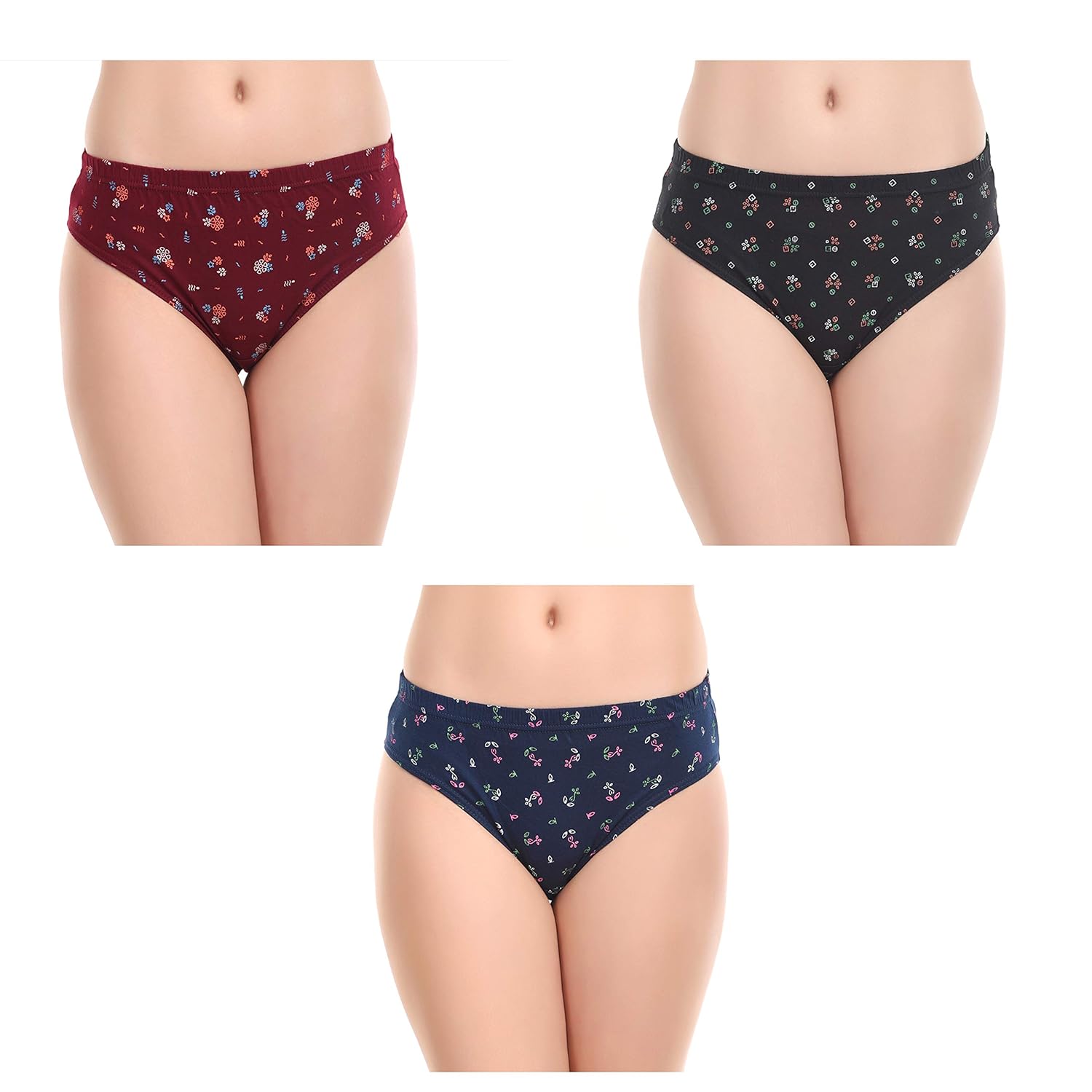 Buy Rupa Women's Blended Panties (Pack fo 3) at Amazon.in