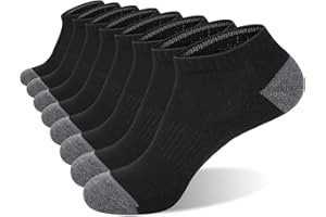 COOVAN 8 Pairs Mens Ankle Socks Low Cut Breathable Casual Socks for Men