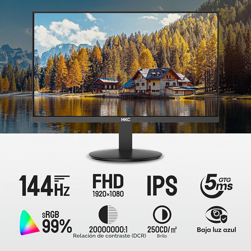 27 polegadas Full HD IPS 144Hz, 5ms, monitor de gaming inclinável