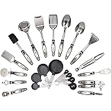 HULLR 23-Piece Stainless Steel Kitchen Utensils, All Purpose Cookware Utensil Set