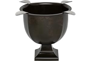 Stinky Cigar Ashtray, Tall Deep Bowl Design, 4 Stirrups, Windproof, Old Patina