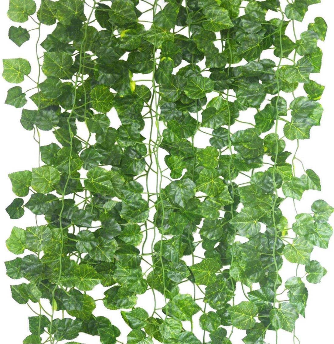 ARIATI 12 x Strands Total Length 84 Ft / 24 metre Grape Garland Fake Vines Artificial Ivy Leaves Plants Hanging Greenery Plant Garland for Bedroom Office Wall Decor Indoor Outdoors