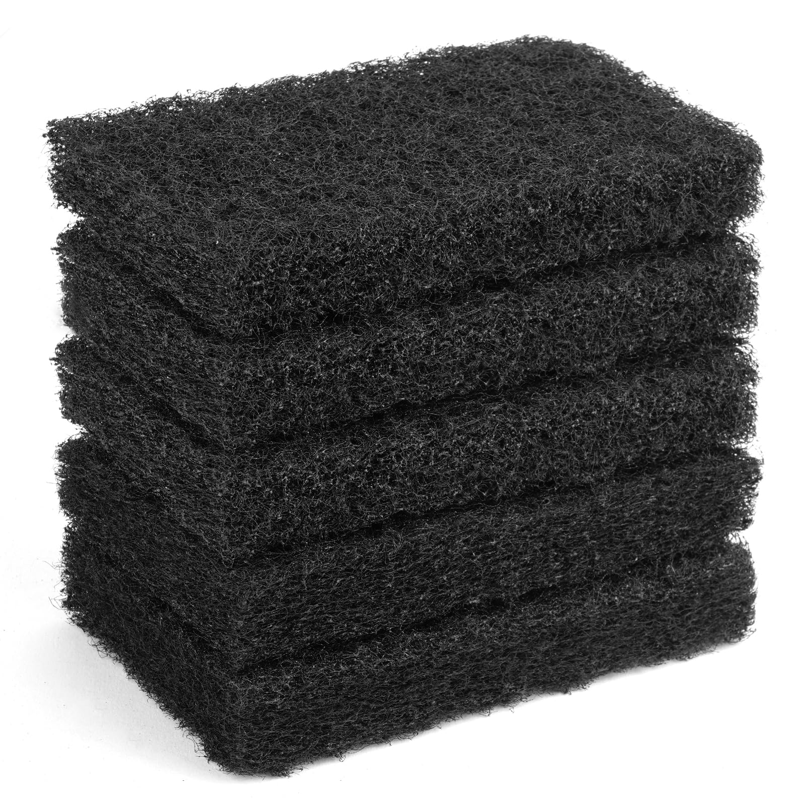 Photo 1 of Heavy Duty Nylon Scour Pads Replacement Scrubber, Black 5 Pack 6 * 3.5 Inch