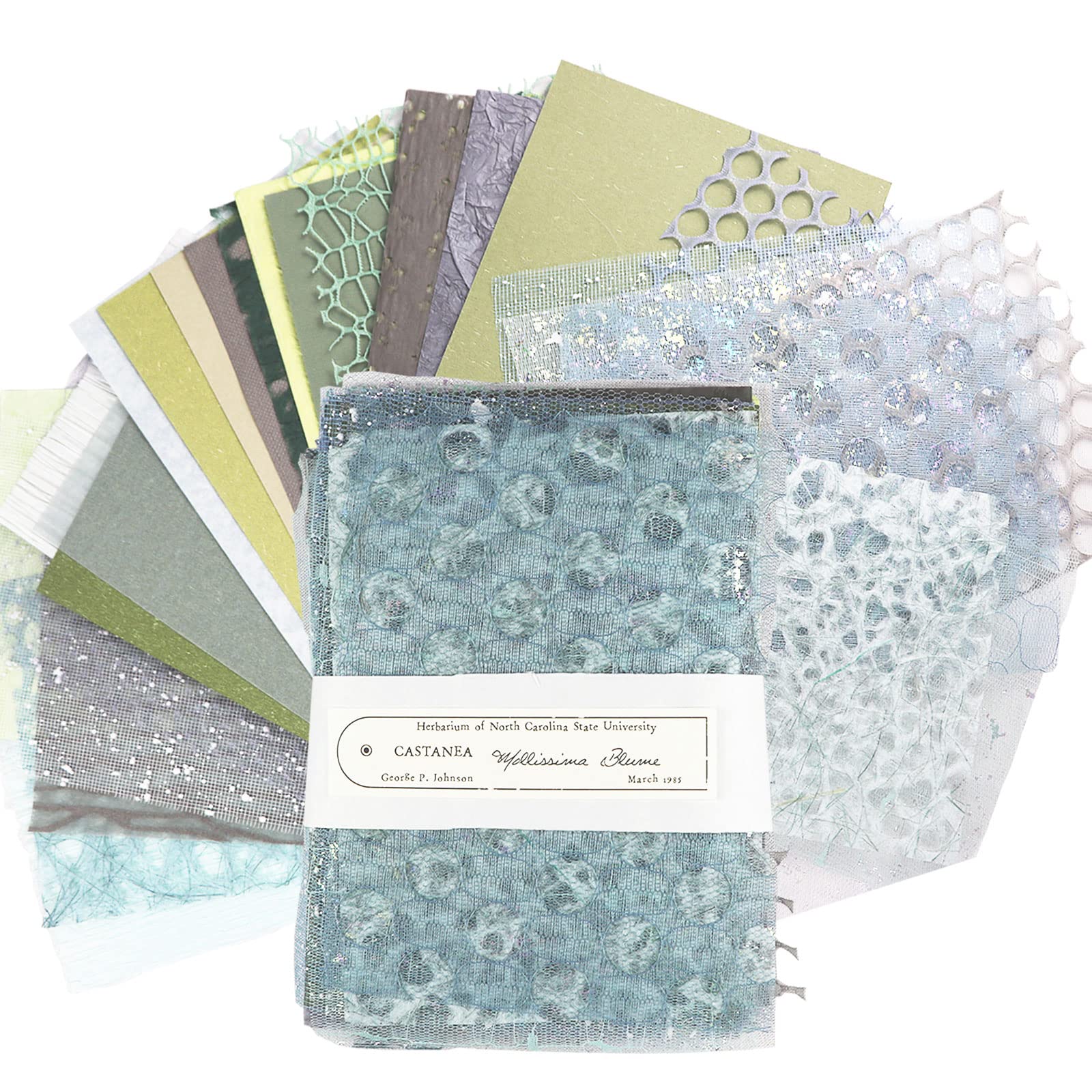 mumisuto 30Pcs Scrapbook Paper Textured Paper, Openwork Lace Craft Paper for Scrapbooking Paper, Handmade Snow Dot Mesh Fabric Mix Special Papers Journaling Supplies for Albums, DIY Card Making (B)