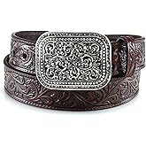 ARIAT Women's Rhinestones Embossed Leather Belt