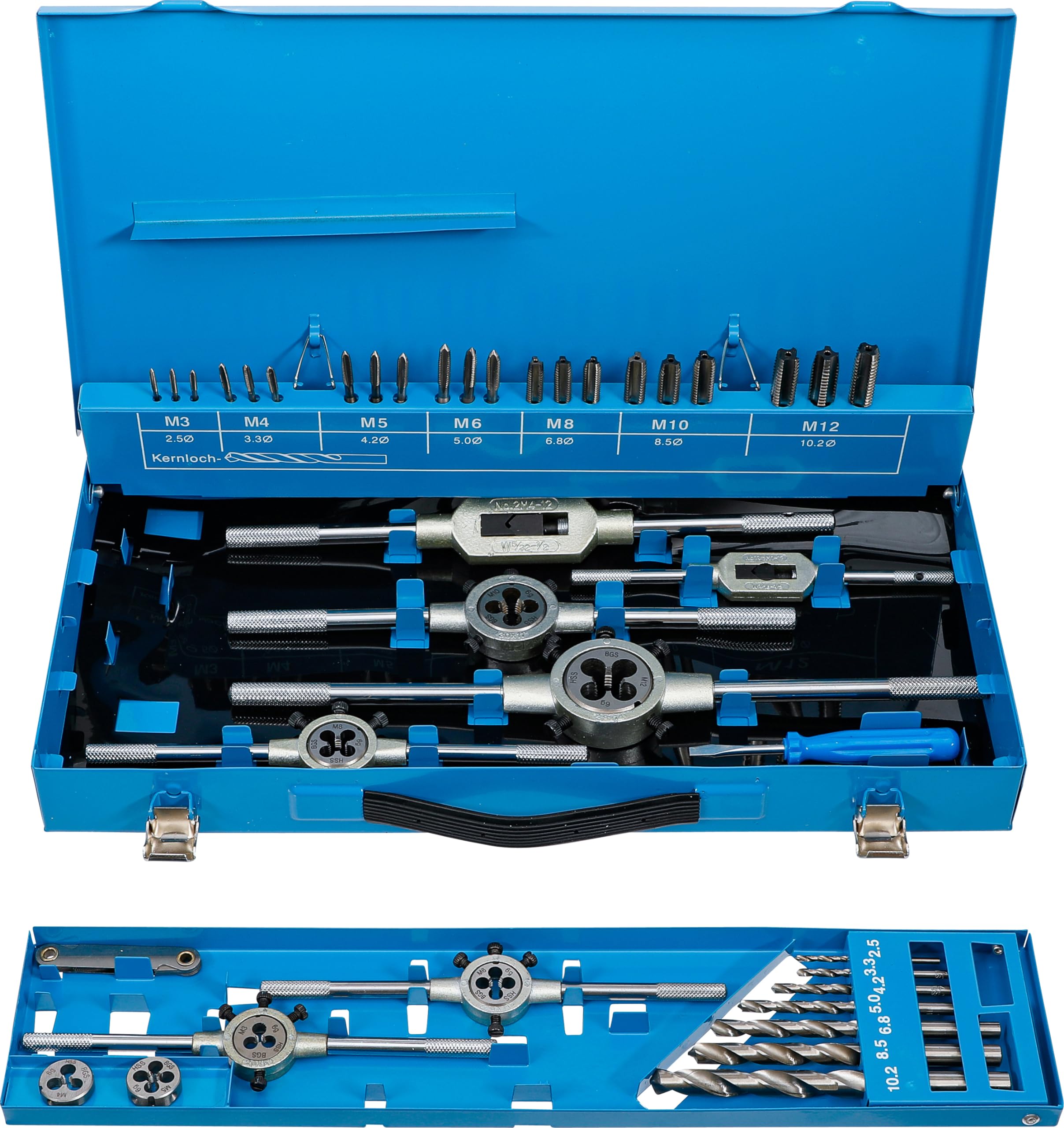 BGS 1927 | Tap and Die Set | M3 - M12 | 44 pcs.