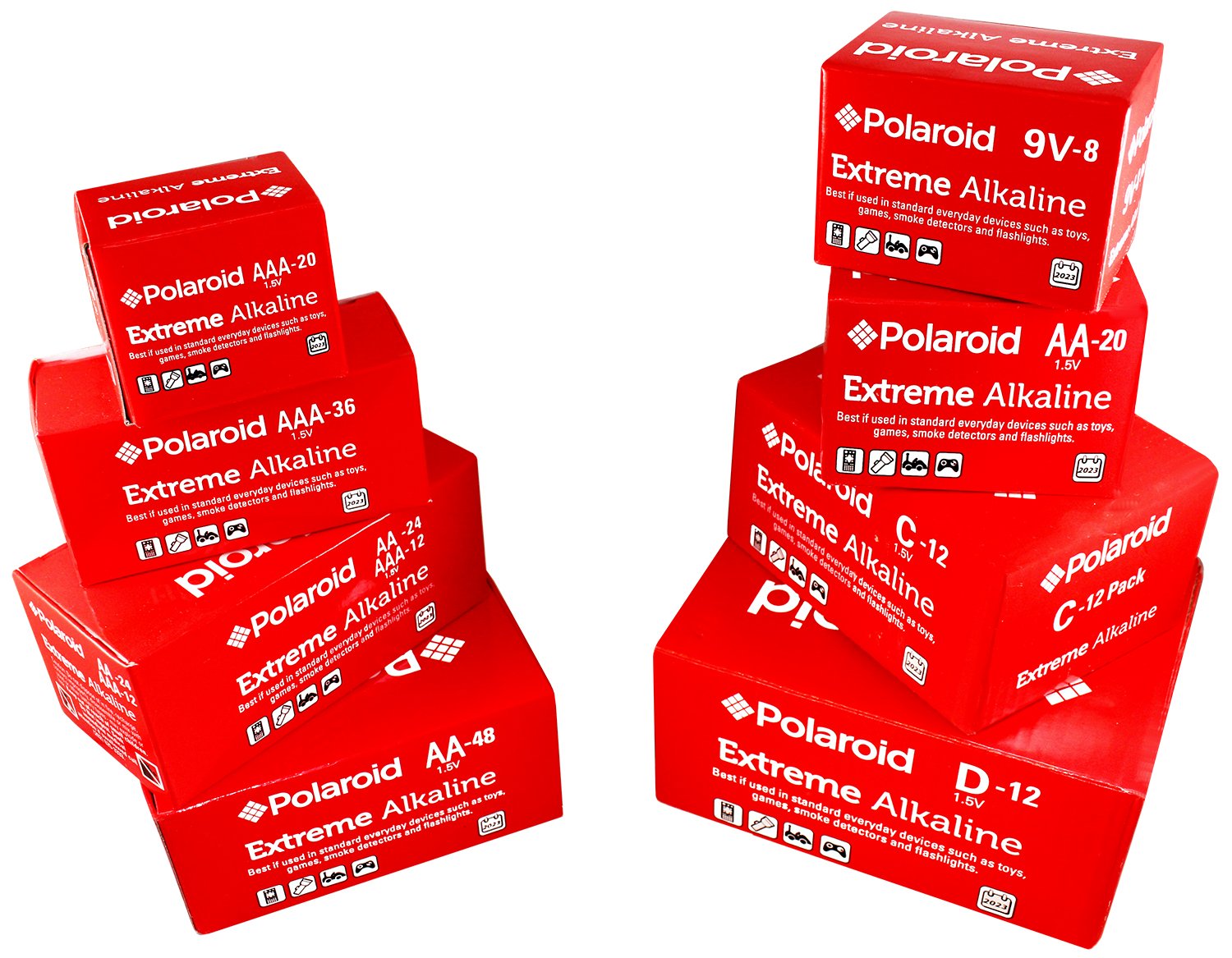 Polaroid Extreme 9 Volt Alkaline Batteries (8-Pack)