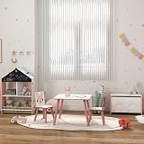 ZONEKIZ Toy Box with Lid Pink Safety Hinge Cute Design 39x60x37 cm view 6