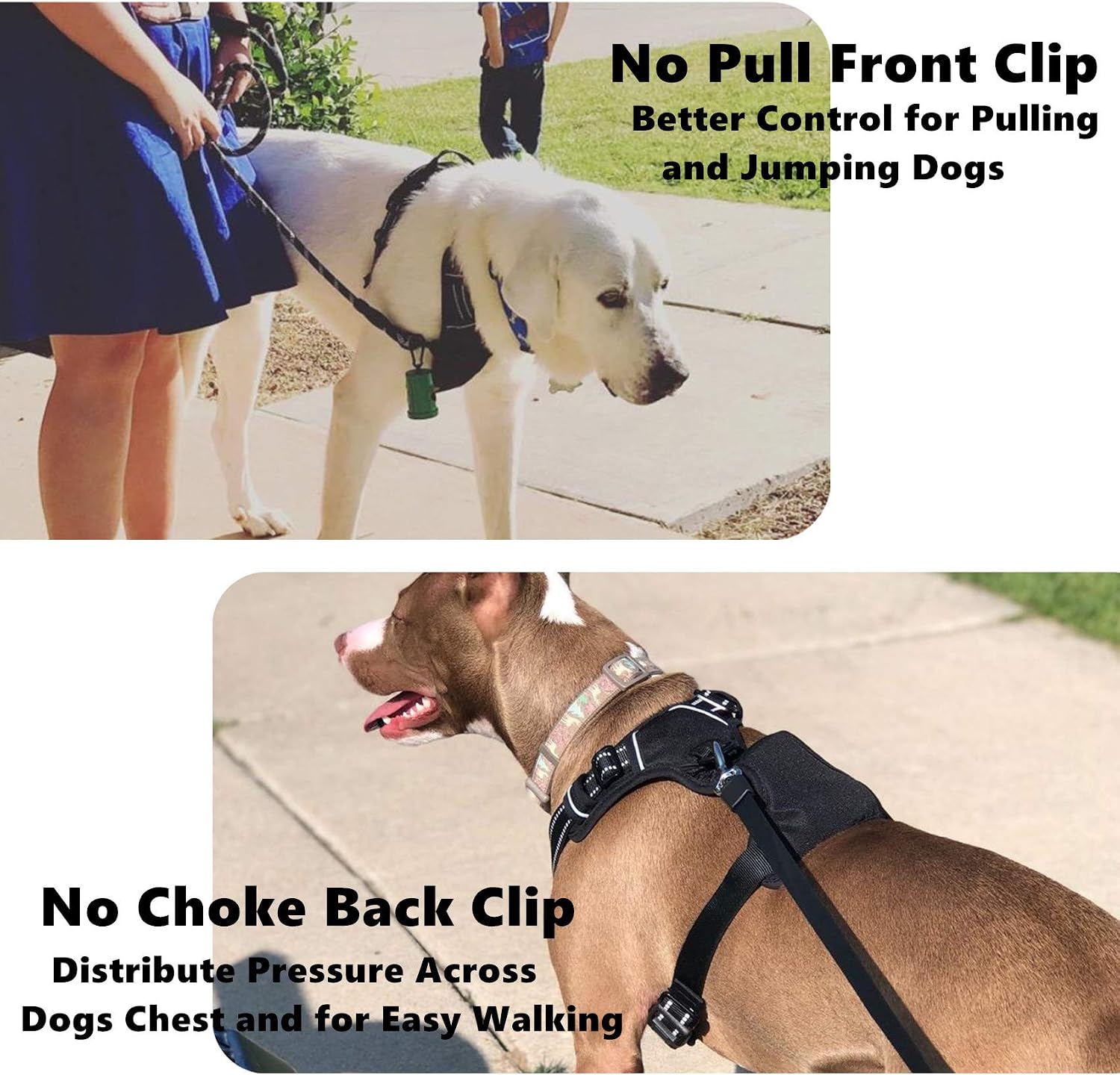 Louvra Dog Harness Small No Pull Heavy Duty Dog Vest Harness with Handle Reflective Adjustable Balance Harness with Lightweight Breathable Mesh for Pets Outdoor Training Walking Running(Black,S) - Image 5