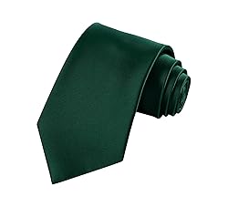TIE G Solid Satin Color Formal Necktie and Pocket