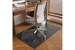 KEYDOL 30" x 48" Office Mat for Hardwood Floor with 3D Feather Design,Waterproof&Non-Slip Computer Floors Mat,Utility Office Floor Mats for Rolling Chairs Hardwood,Office Chair Floors Protector for Home&Game