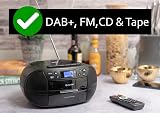 Denver TDC-280 Portable Radio CD Tape Cassette Player DAB+ FM Clock view 2