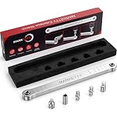 Offset Extension Wrench for Tight Spaces, Heavy Duty Wrench Extender Tool | Impact Ready Wrench Extender with 1/4, 3/8 and 1/2 Drive, 304 Stainless Steel High Torque Ratchet Extension for Auto Repair