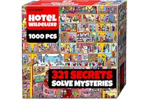 QUOKKA 1000 Piece Puzzle for Adults and Teens – Hotel Wildeluxe Adult Jigsaw Puzzles with Hidden Secrets & Audio Story – Detailed Visual Puzzle Game for Focus & Relaxation with Twist – FSC Certified