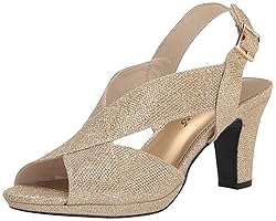 Easy Street Women's Christy Heeled Sandal, Gold