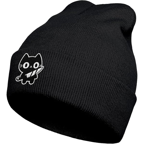 UIHGUHO Cute Funny Cat Knit Beanies, Fashion Cozy Hat for Cat