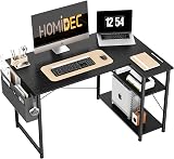 HOMIDEC L Shaped Desk 100CM Computer Desk with Reversible Shelf Office Table view 1