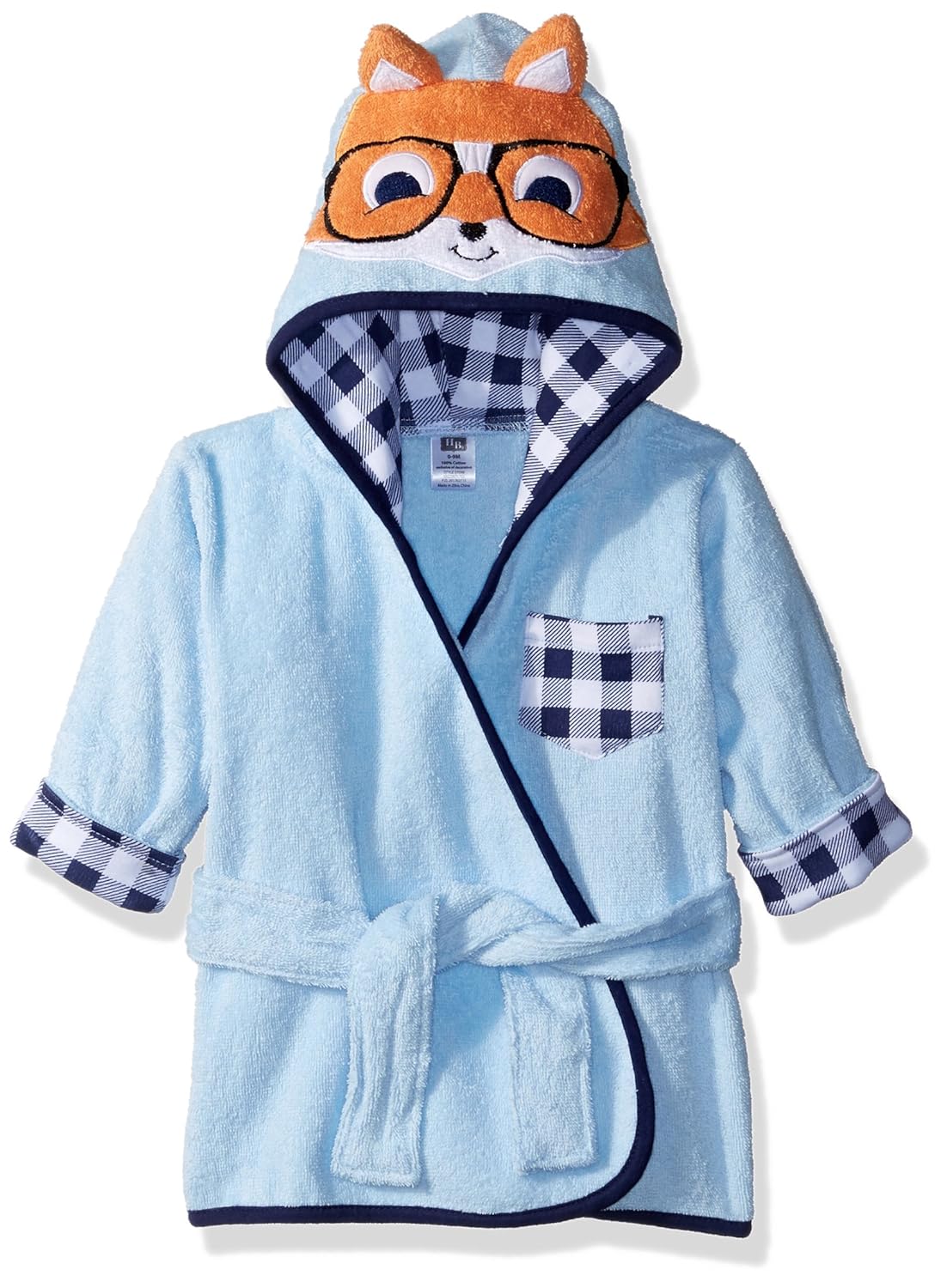 Hudson Baby Unisex Baby Cotton Animal Face Bathrobe, Nerdy Giraffe, One Size: Baby