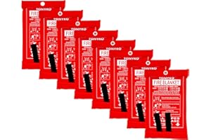 TONYKO Emergency Fire Blankets, Flame Retardant Protection and Heat Insulation Designed for Kitchen,Fireplace,Grill,Car,Camping(White(8PACK))