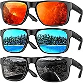 YOZISS Polarized Sunglasses UV400 Lightweight for Men & Women | Driving, Cycling, Outdoor Fashion Square Frame Sun Glasses