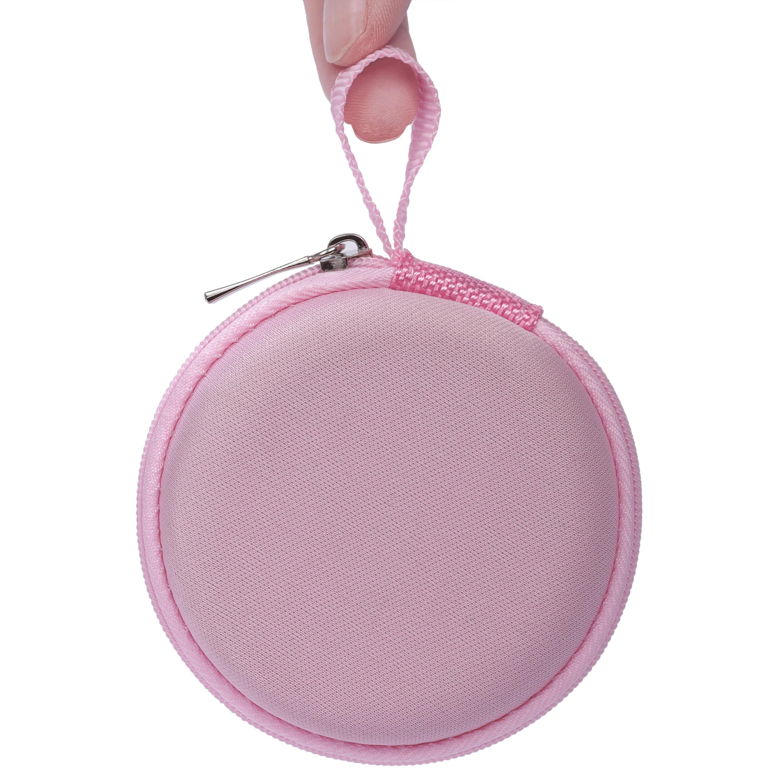 Photo 1 of Ginsco Mini-Portable Hard Shell Earbuds Case for Apple EarPods Headphones USB-C Wired Ear Buds/Samsung Galaxy Wired Earbuds/JBL Endurance Run 2, Travel Case for Earphones and Earplugs (Pink)
