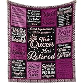 HJKGYHBJ Retirement Gifts for Woman 2025, Retirement Blanket Gifts for Women, Best Retirement Gifts Ideas, Coworker Leaving Gift Retired Throw Blankets 50"X60"