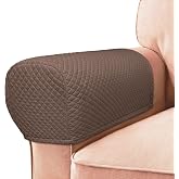 Roytub Couch Arm Covers, Sofa Arm Covers, Stretch Armrest Cover for Sofas, Armchair, Loveseat, Recliner, Sofa armrest Cover, Arm Chair Covers Set of 2 (Medium, Chocolate)