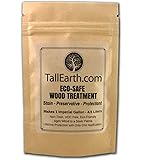 ECO-SAFE Wood Treatment - Stain & Preservative by Tall Earth - 1/3/5 Gallon Sizes - Non-Toxic/ VOC Free/ Natural Source (1 Gallon)