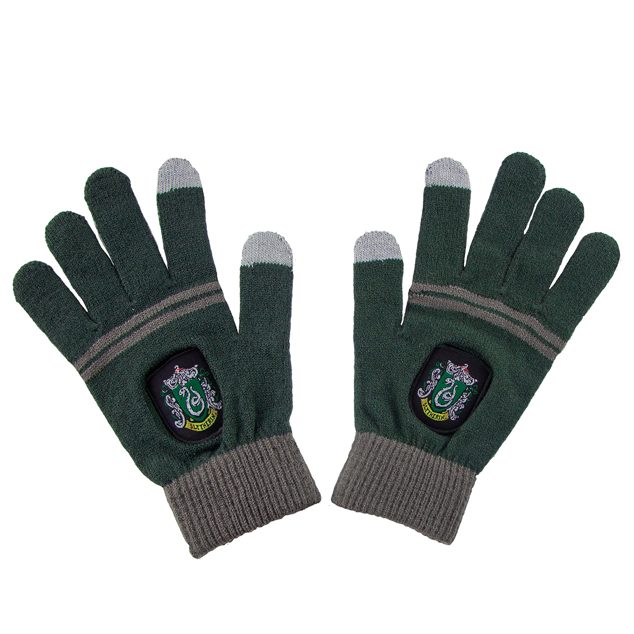 Cinereplicas - Harry Potter - Gloves - Magic Touchscreen - Officially Licensed - Adult - Slytherin - Green & Grey